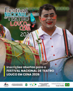 Confira o Edital do Festival Nacional de Teatro Louco em Cena 2026